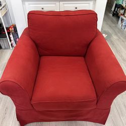 Red Pottery Barn Couch / Sofa & Armchair