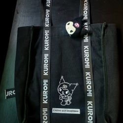 Kuromi Tote Bag With Kuromi Charm