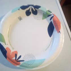35 Paper Plates With Colored Plants On It 