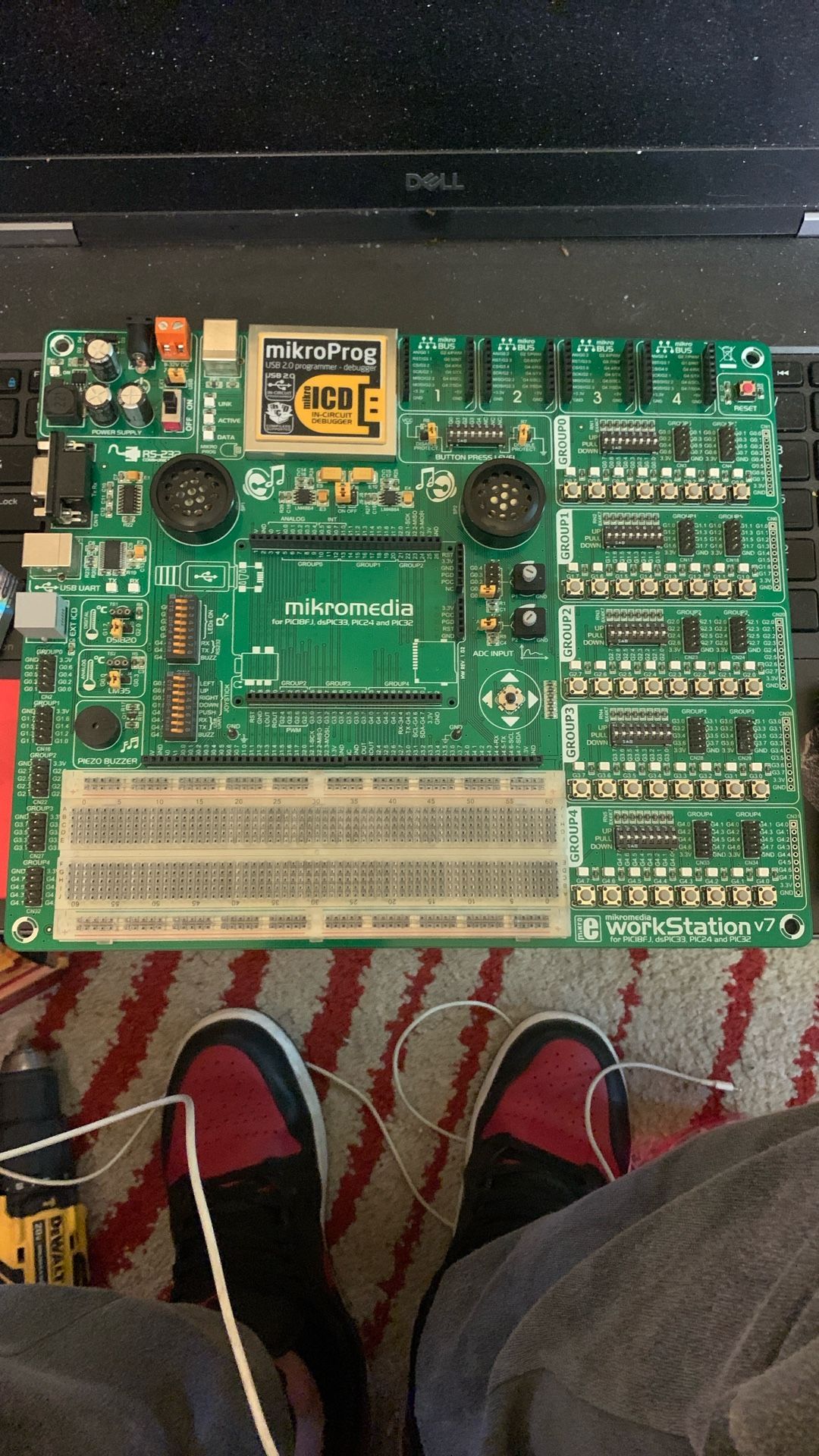 mikromedia workstation v7 with digital screen interface and micro processor