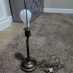 Vintage Metal/Brass Adjustable Folding Lamp With Clamp On Plug