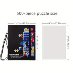 500Piece Puzzle Storage Folder: Portable, Large Jigsaw Puzzle Organizer With 10 HD Pockets, Holds 20 Puzzles, Dustproof & Protective Puzzle Accessory