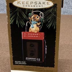 Hallmark 1993 Starsonic Recorder Magic Ornament Chipmunk Tested w Box