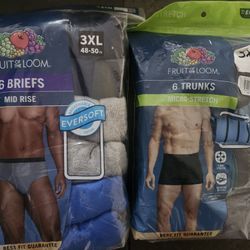 Hanes Mens 3XL Briefs Or Trunks