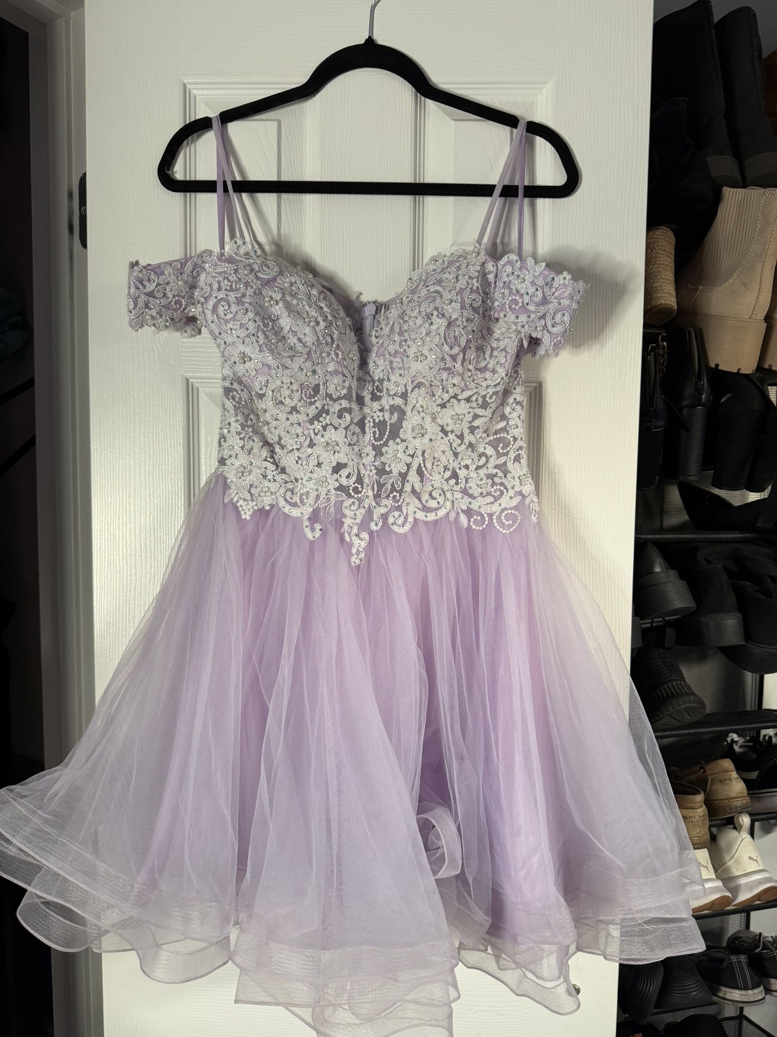 Purple Dress - Embellished Tulle