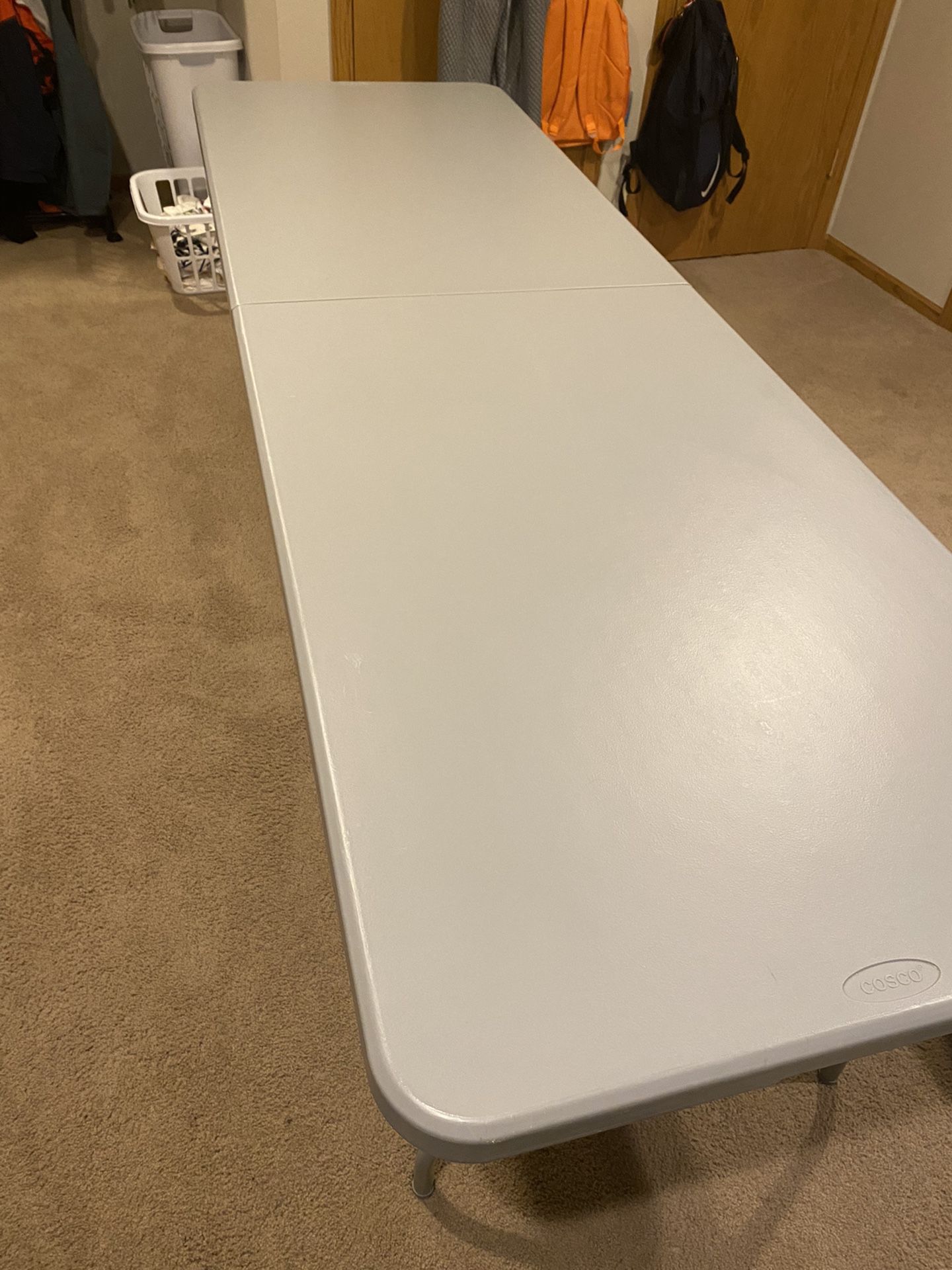 Gray 8ft Folding Table W/handle 
