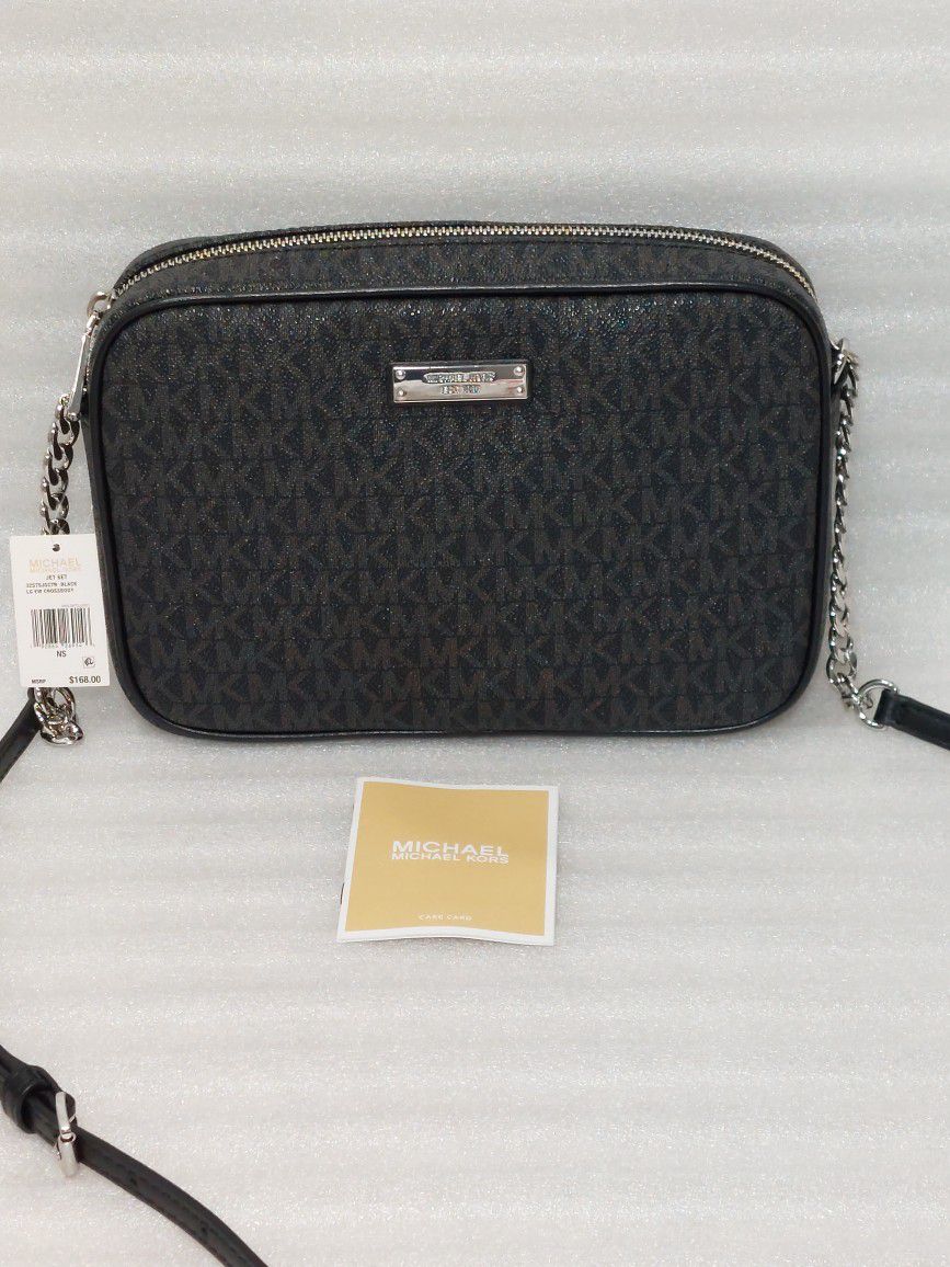 MICHAEL KORS crossbody bag. Black MK. Brand new with tags Women's purse 