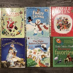 6 Little Golden Books For Christmas 