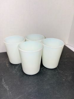 Opaline Milk Glass Cups