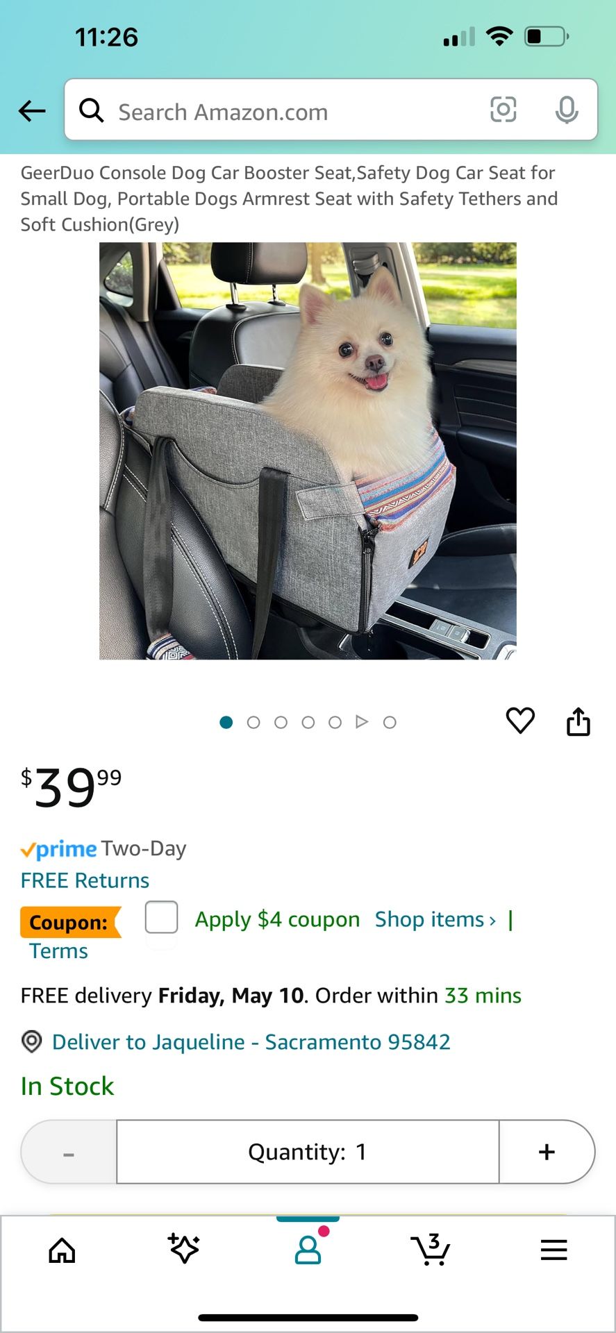 Dog Booster Seat (MOTHERS DAY SPECIAL)