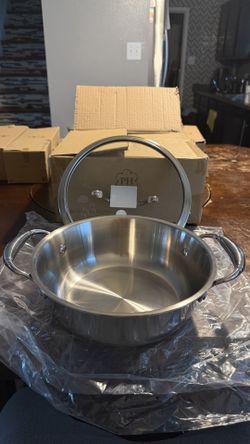 Princess House Tri-Ply Stainless Steel 2.5 Qt Covered Pan – New