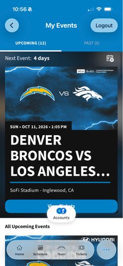Broncos vs chargers at Sofi stadium
