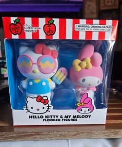 Hello Kitty & Kuromi Flocked Figures