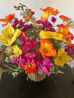 Faux Flowers Decorative Piece
