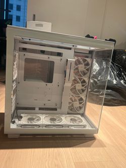 NZXT H9 Flow White ATX PC Case with Fans - Good Condition