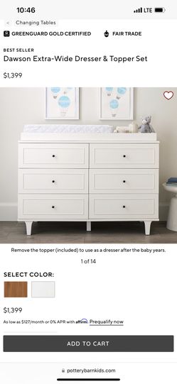 Pottery Barn White Extra Wide Dresser for Sale in Kalamazoo, MI