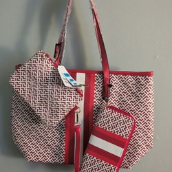 3 in 1 Tote, Wristlet-Pouch Crossbody, Zip-Around Wallet 