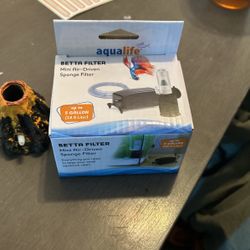 Aquarium Supplies -New Air Filter ,Volcano & 2 New Air Stone Filters Aquarium 