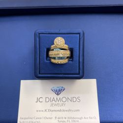 Ring Trio Set Diamond 10k 