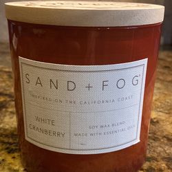 New Sand+Fog 25 Oz. 3 Wick White Cranberry Candle