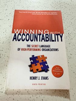 Winning with Accountability Henry J Evans High-Performing Organizations Paperbac