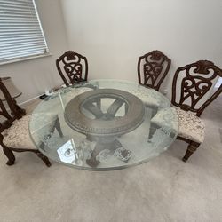 Antique Table Set With Chairs 