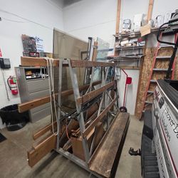 Glass Rack With Built In Glass Cutter 