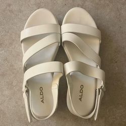 Aldo Platform White Heels Size Women’s 6