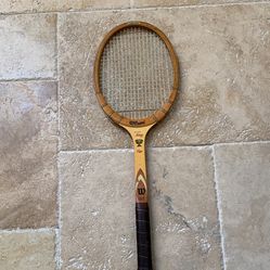 Wilson Billie Jean King Strata Bow Wooden Tennis Racket
