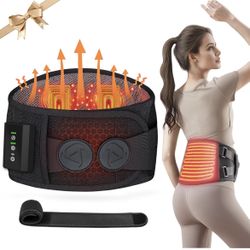 Cordless Heating Pad for Back Pain Relief,Portable Lower Back Massager,Back Massaager with Heat