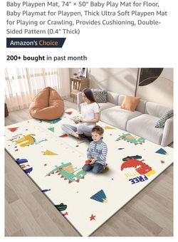 74” x 50” Baby Playpen Mat