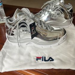Fila grant hill metallic silver 10.5 