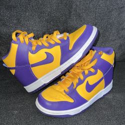 Nike Dunk High GS ‘Lakers’ Size 6.5y 