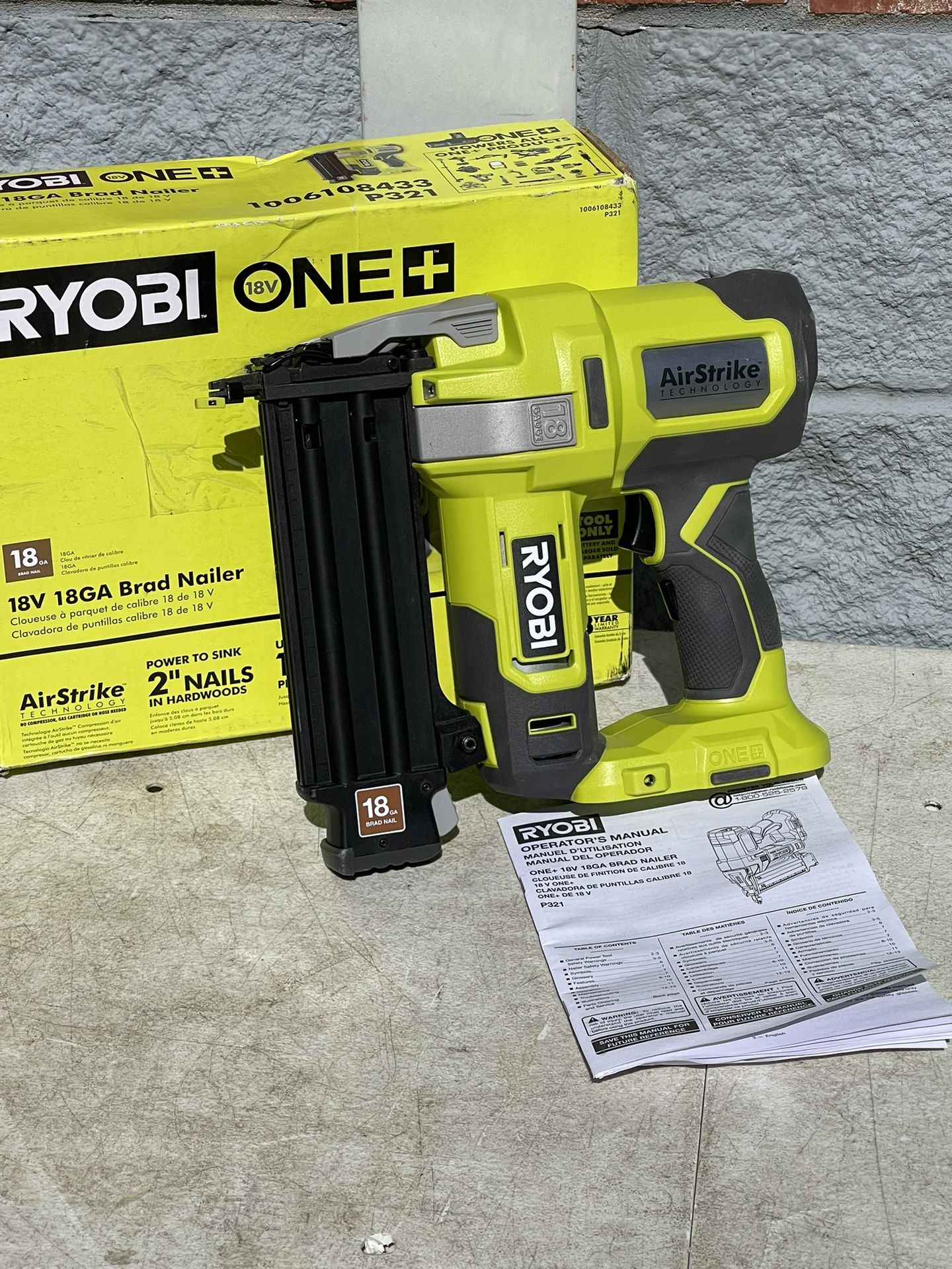 Ryobi 18V Brad Nailer