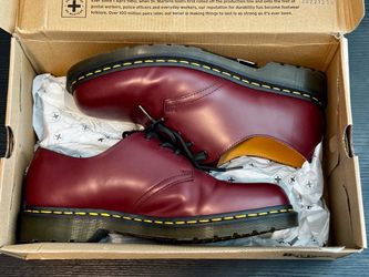 Dr. Martens 1461 Cherry Red Smooth Leather 3-Eye Shoes