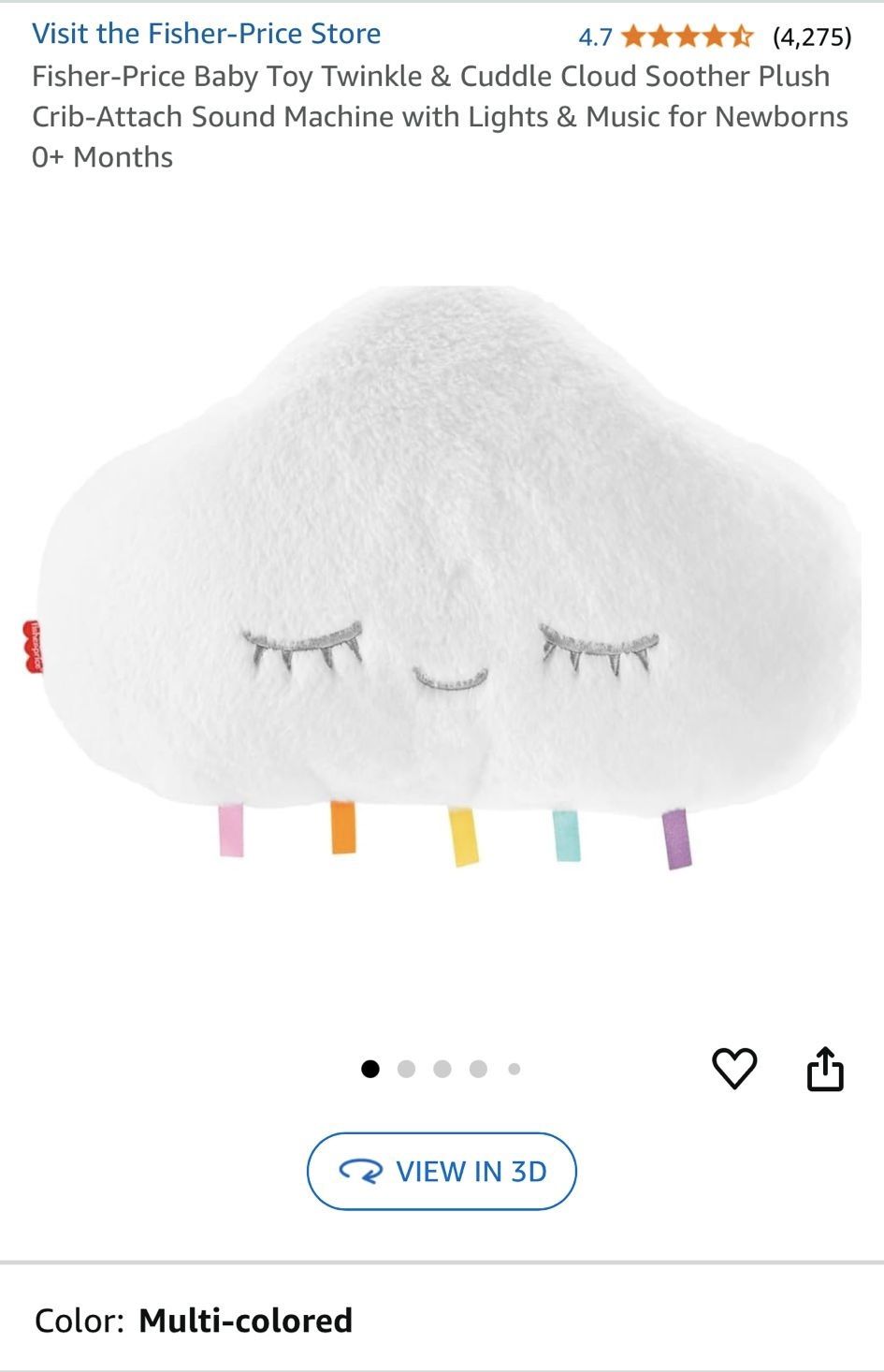 Baby Toy Twinkle & Cuddle Cloud