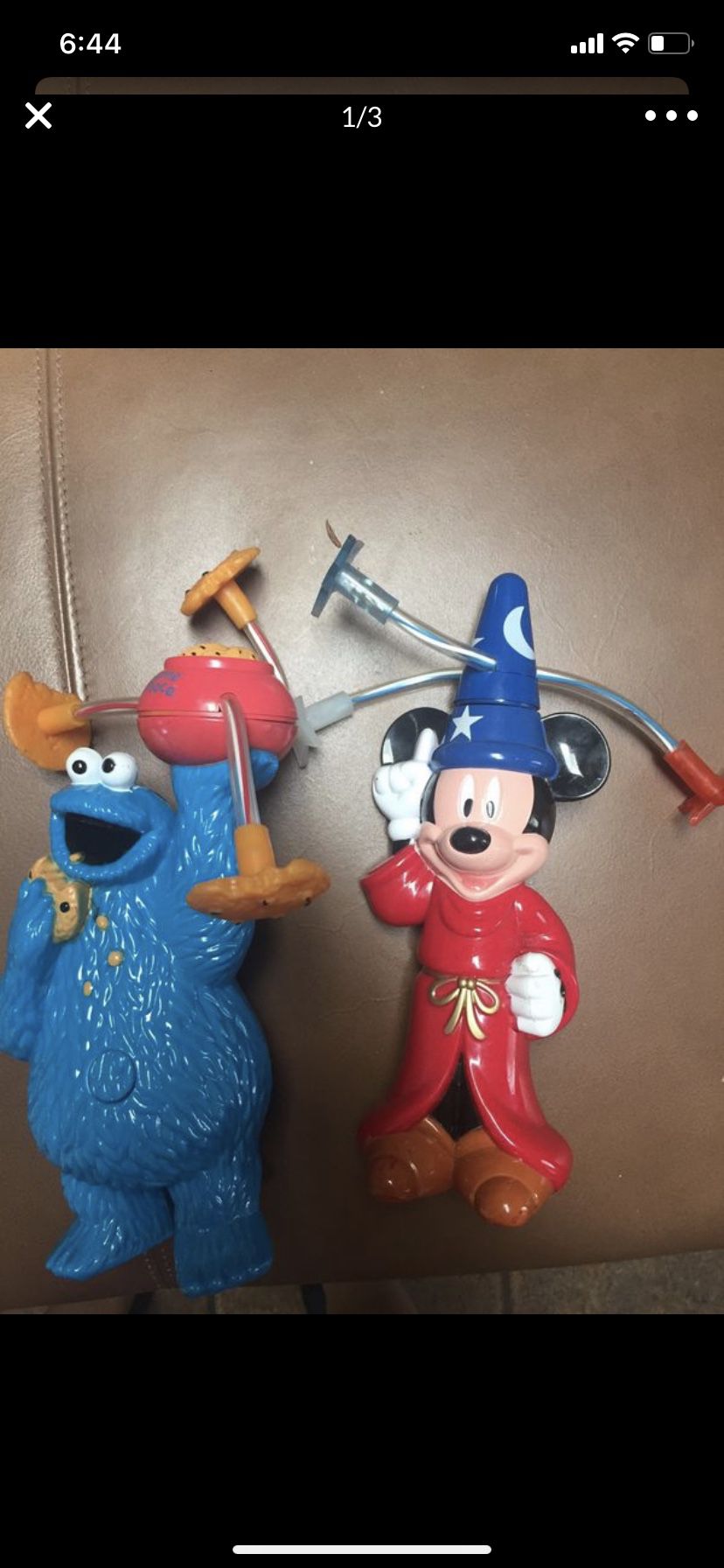 Mickey Mouse and Cookie Monster toys