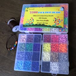 Pony Beads & Leather Cord