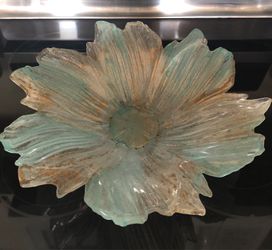 Large glass decor bowl
