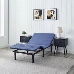 Mainstays Power Adjustable Metal Platform Bed Base with Wireless Remote Control, Twin XL Black - Twin-XL