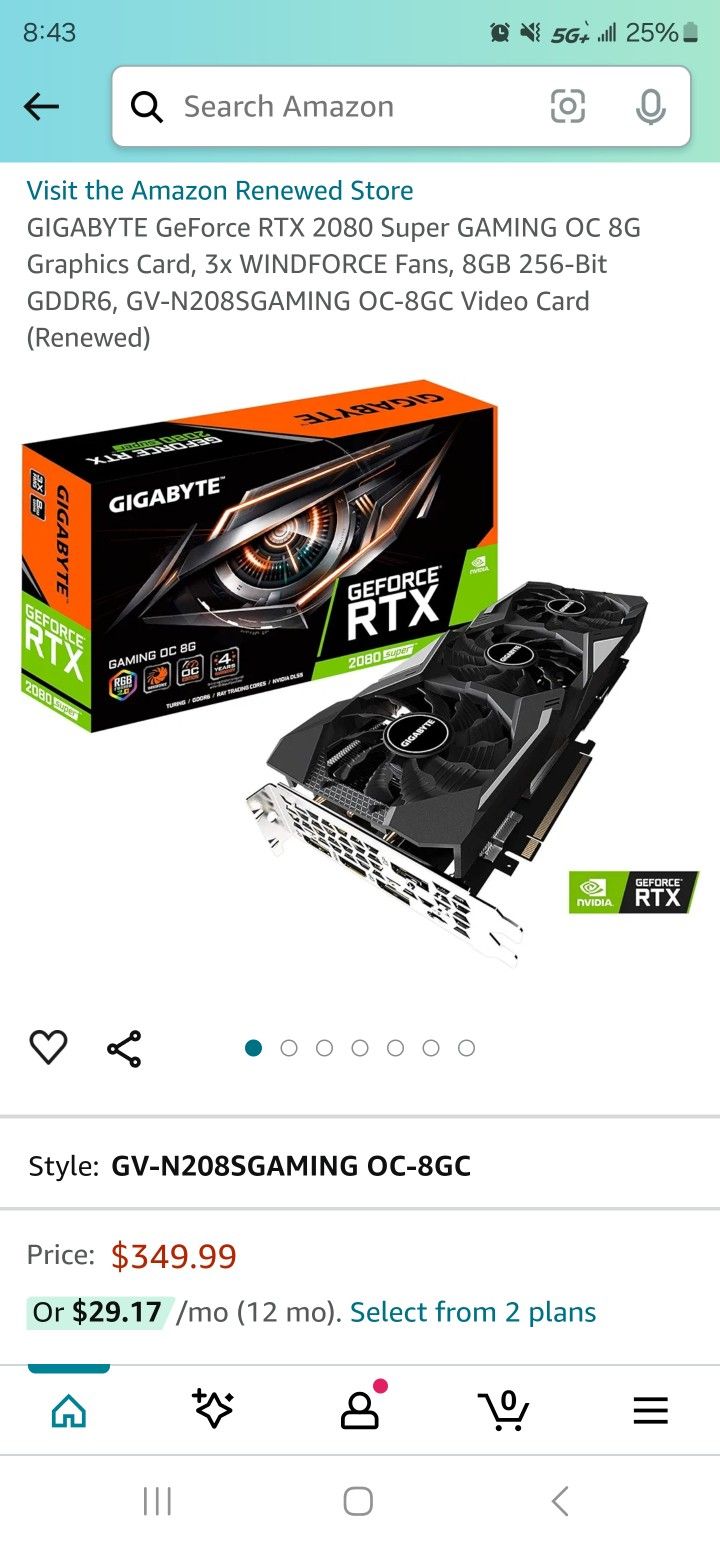 Gigabyte 2080 super GPU