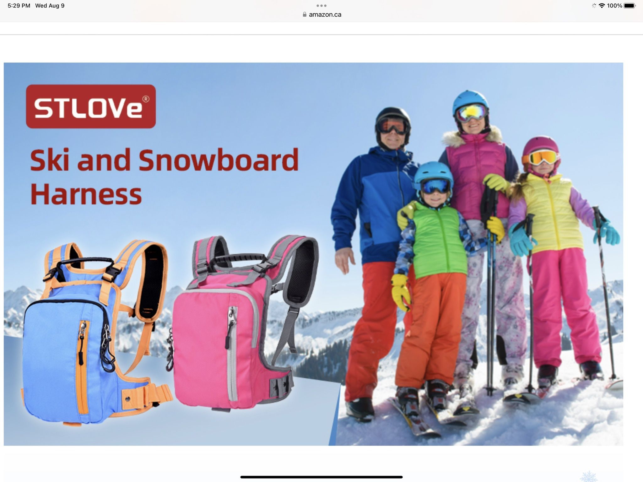 STLove Ski And Snowboard Harness Backpack