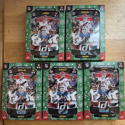 2025 Panini Donruss Football Holiday Tin Lot of 5 – Factory Sealed NFL Cards