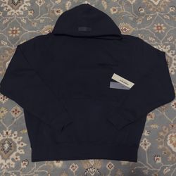 Fear of God Essentials Black Hoodie - Stretch Limo