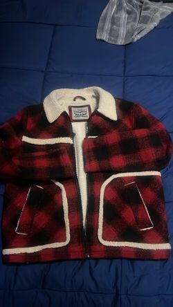 Levi's Red Plaid Coat