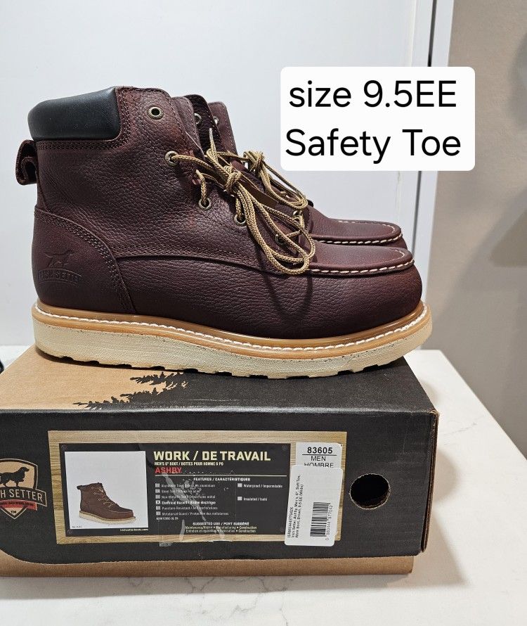 Red Wings Irish Setter Safety Toe Work Boots Size 9.5