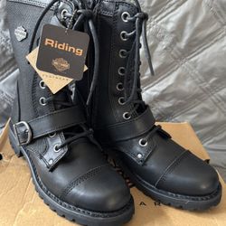 Harley Davidson Women’s Kara Canvas Lace Up Boots