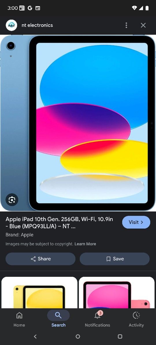 iPad 10th Generation