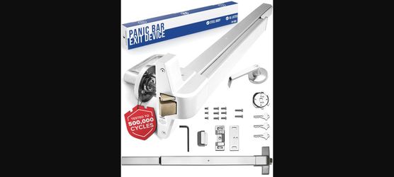FortStrong FS-950 31" Commercial Panic Exit Push Bar - Silver, UL Listed Grade 1, ADA