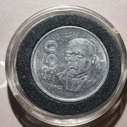 President Benito Juarez 1988 50 Peso Mexico Coin 